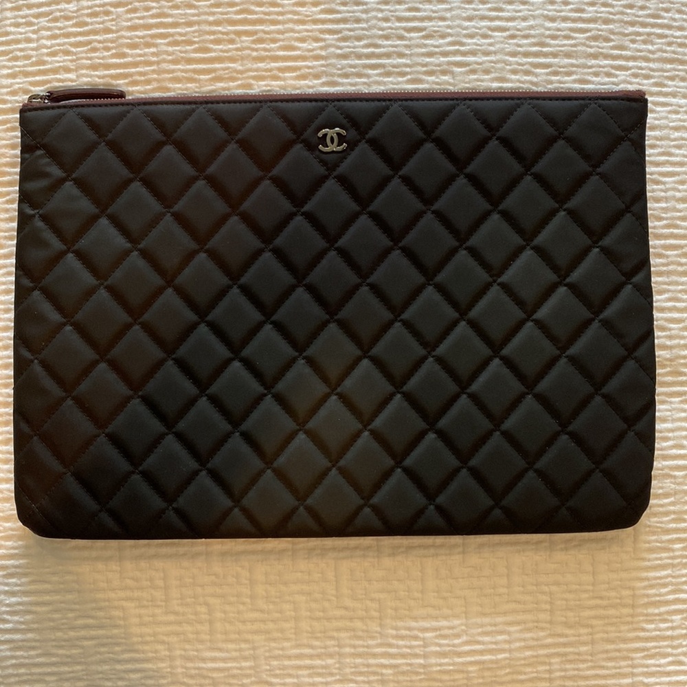 CHANEL Black Quilted Cosmetic Bag